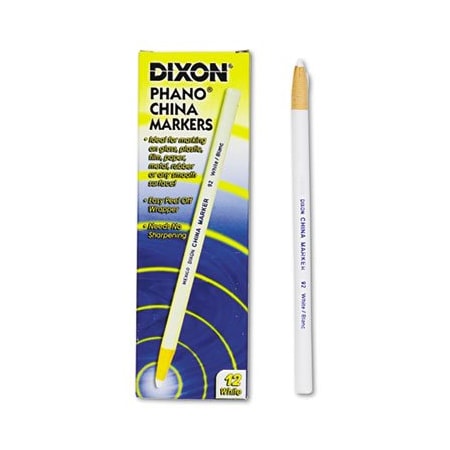 Dixon Ticonderoga Dixon, China Marker, White, 12PK 00092